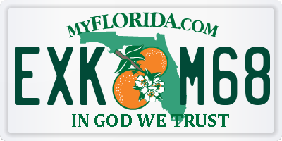 FL license plate EXKM68