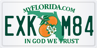 FL license plate EXKM84