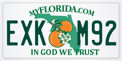 FL license plate EXKM92