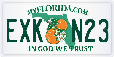 FL license plate EXKN23