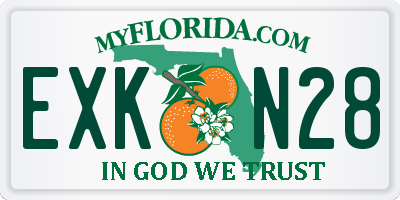 FL license plate EXKN28