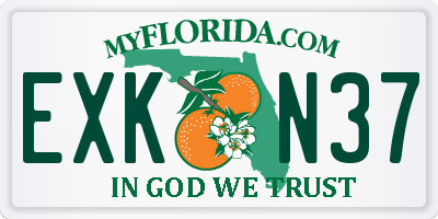 FL license plate EXKN37