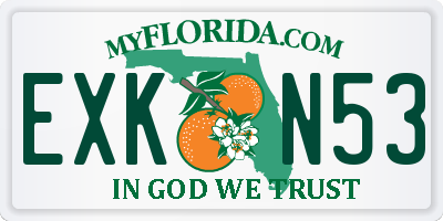 FL license plate EXKN53