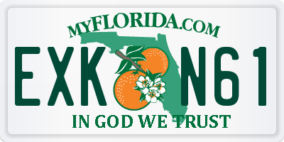 FL license plate EXKN61