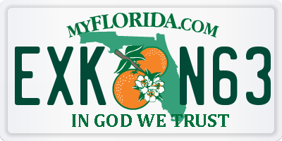 FL license plate EXKN63