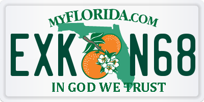 FL license plate EXKN68