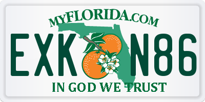 FL license plate EXKN86