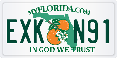 FL license plate EXKN91