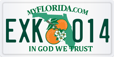FL license plate EXKO14