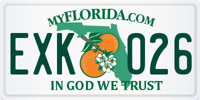 FL license plate EXKO26