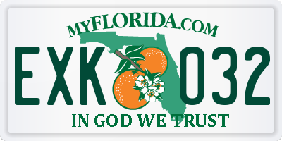 FL license plate EXKO32