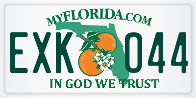 FL license plate EXKO44