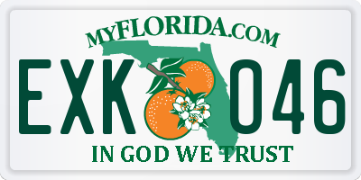 FL license plate EXKO46