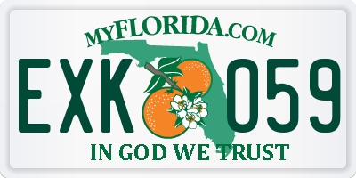 FL license plate EXKO59