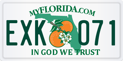FL license plate EXKO71