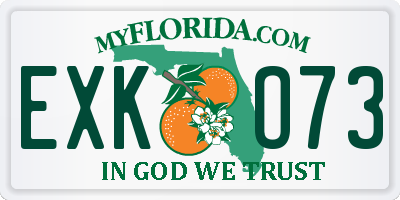 FL license plate EXKO73