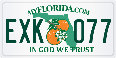 FL license plate EXKO77