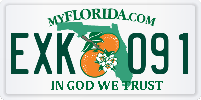 FL license plate EXKO91