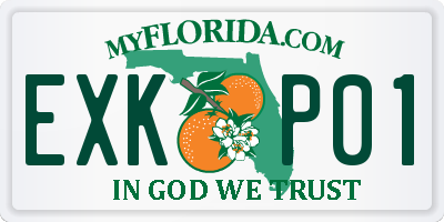 FL license plate EXKP01