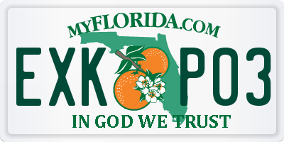 FL license plate EXKP03