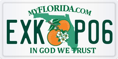 FL license plate EXKP06