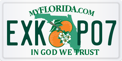 FL license plate EXKP07