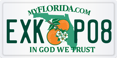 FL license plate EXKP08