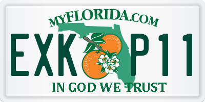 FL license plate EXKP11