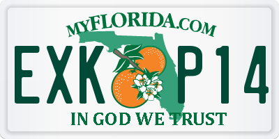 FL license plate EXKP14