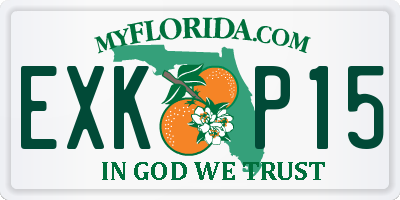 FL license plate EXKP15