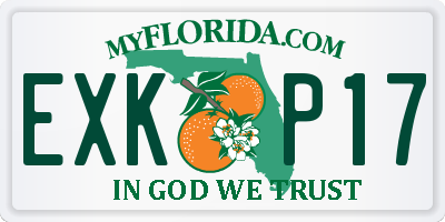 FL license plate EXKP17