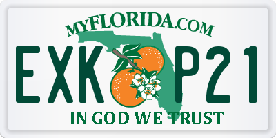 FL license plate EXKP21