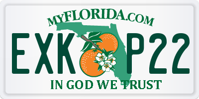 FL license plate EXKP22