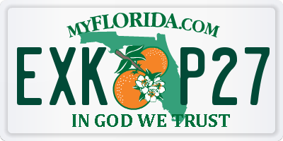 FL license plate EXKP27