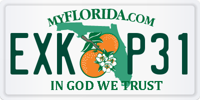 FL license plate EXKP31
