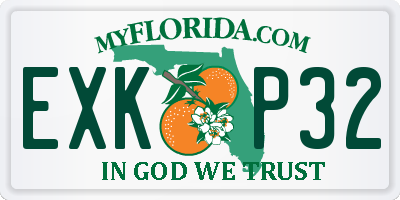 FL license plate EXKP32