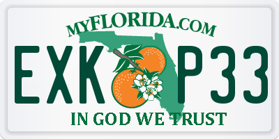 FL license plate EXKP33