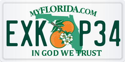 FL license plate EXKP34