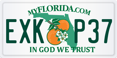 FL license plate EXKP37
