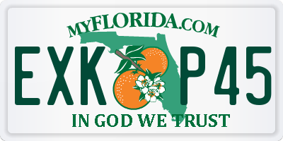 FL license plate EXKP45
