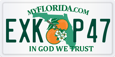 FL license plate EXKP47