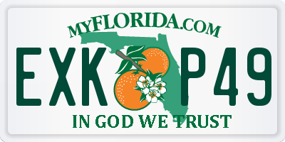 FL license plate EXKP49