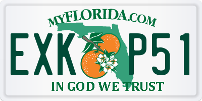FL license plate EXKP51
