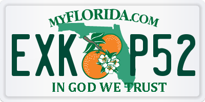 FL license plate EXKP52