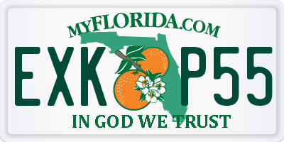 FL license plate EXKP55