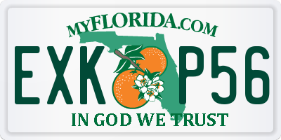 FL license plate EXKP56