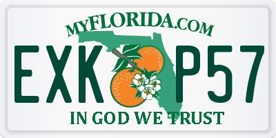 FL license plate EXKP57
