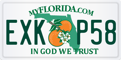 FL license plate EXKP58