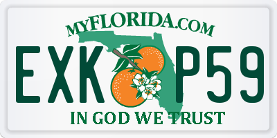 FL license plate EXKP59