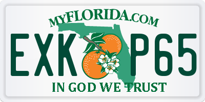 FL license plate EXKP65